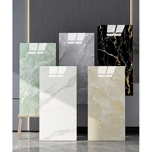 The Keystone Decor Ppf Decorative Black Marble Ceiling Tiles 31.97" X